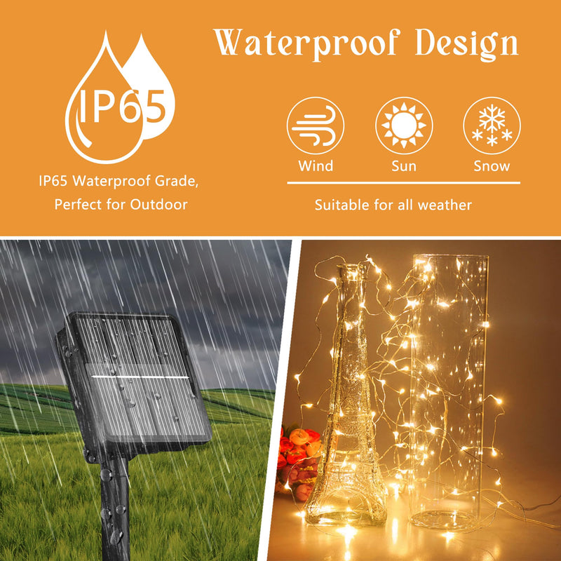 200 LED 72Ft Solar String Lights for Outside, Solar Fairy Lights for Outside Waterproof with 8 Modes, Solar Lights Outdoor for Patio Tree Christmas Party Wedding Decor(Warm White) 1 Pack Warm White