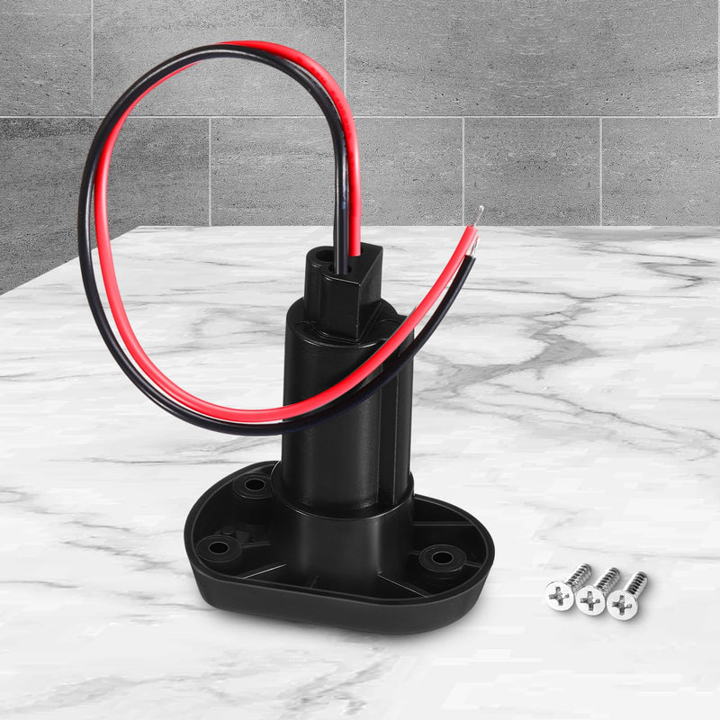 Mimorou 2 Pack Boat Light Top Socket Plug-in Pole Base 2-pin Stern Light Socket Plug-in Pole 2-Prong Stern Boat Nylon Cap (Straight Base)