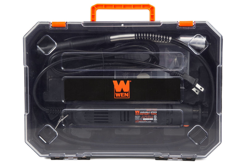 WEN 23103 1-Amp Variable Speed Rotary Tool with 100+ Accessories, Carrying Case and Flex Shaft With Case and Flex Shaft