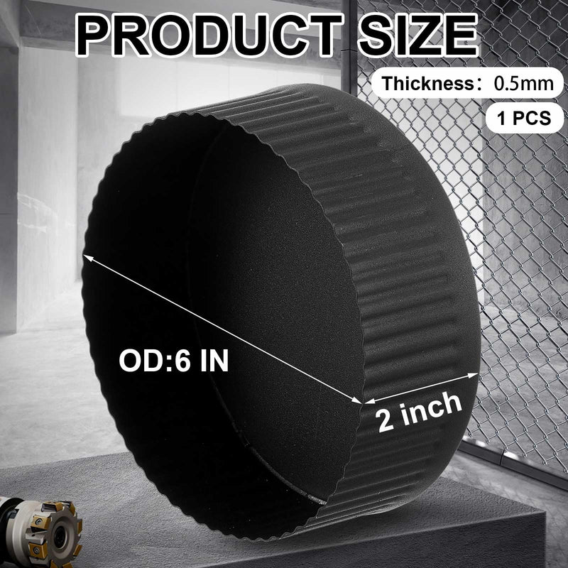 LEIFIDE 6 Inch Metal Flue Cover Cap, Indoor Chimney Pipe Cap, Round Fireplace Chimney Stove Pipe Plug(Corrugate) Corrugate
