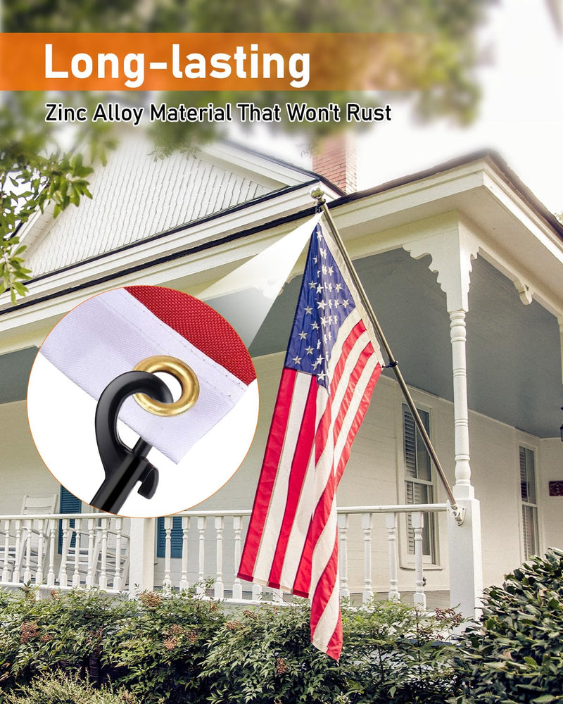 Swivel Trigger Snap Hooks, Heavy Duty 2.75" Dog Leash Clip, 30Pack Rust-Resistant Smooth Single Ended Flag Clips for Flagpole Rope, Keychain, Camera Strap Linking, Pet Leash (Black) Black 2.75"
