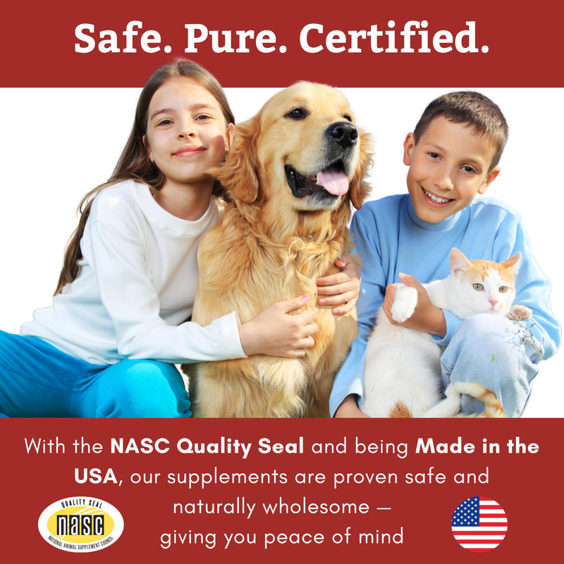 Wholistic Pet Organics Max Strength Hip and Joint Supplement for Dogs & Cats - Cat & Dog Joint Supplement Powder, Chondroitin & MSM to Support Mobility - Glucosamine for Dogs & Cats - 8 oz - 56 Scoops 8oz