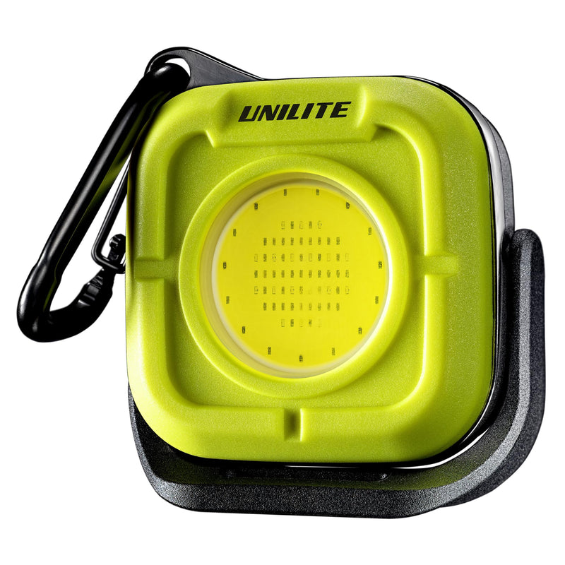 Unilite K-550 Compact Mini Work Light with Carabiner | Type-C Rechargeable | 550 Lumens | White 6500k COB LED | 6 Lighting Modes | 160˚ Rotating Stand with Strong Magnet | IPX6 Waterproof