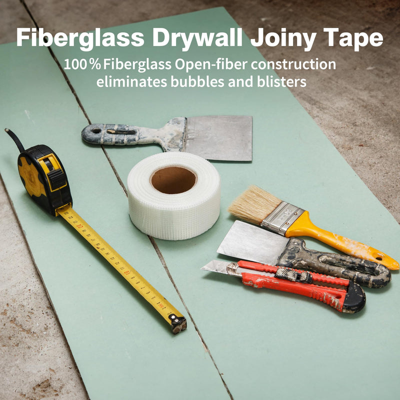 NEZUIBAN Drywall Joint Tape, Fiberglass Mesh Tape for Drywall Repair,1.97“×150 Ft Self-Adhesive Drywall Mesh Tape for Sheetrock Crack Repair 1 pcs (1.97in×150feet)