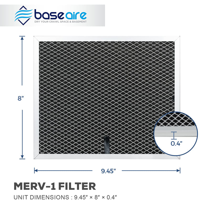 BASEAIRE MERV-1 4Packs for Crawl Space Dehumidifier AirWerx 35P