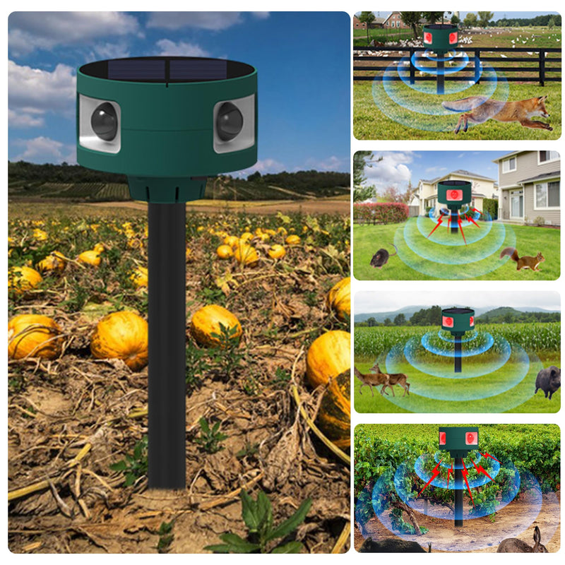 Solar Outdoor Motion Sensor Alarm: 129db Motion Detector Alarm Light, 360°Infrared Trigger Alarm with USB Charging 4Modes for Home,Villa,Yard,Chicken coop,Say Goodbye to The Intruders Sonic alarm 2PCS