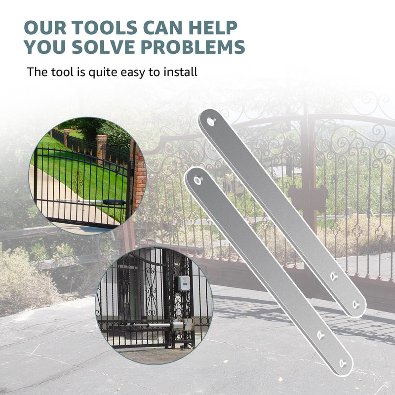 Model AXPO Push-to-Open Gate Brackets for Automatic Swing Gates Opening Away from Property - Solid Steel Rear Mount Pivot Hardware Compatible with Ghost Controls