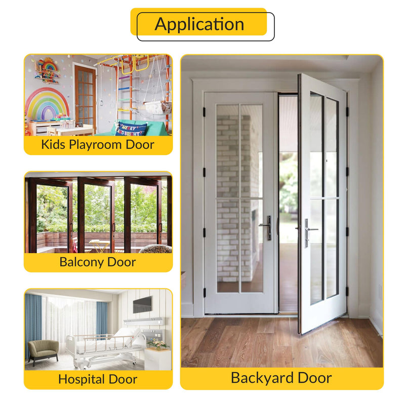 Brixwell Patio Door Handle Less Mortise Lock, White Finish, Metal Material, 8-15/16" Height, 6-1/4" Hole Centers, 1-1/4" Width, Sliding Patio Door Hardware Lock