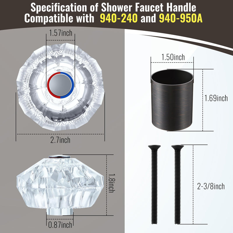 Trim Kit Compatible with Price/Pfister Avante, 1 Set, Oil Rubbed Bronze