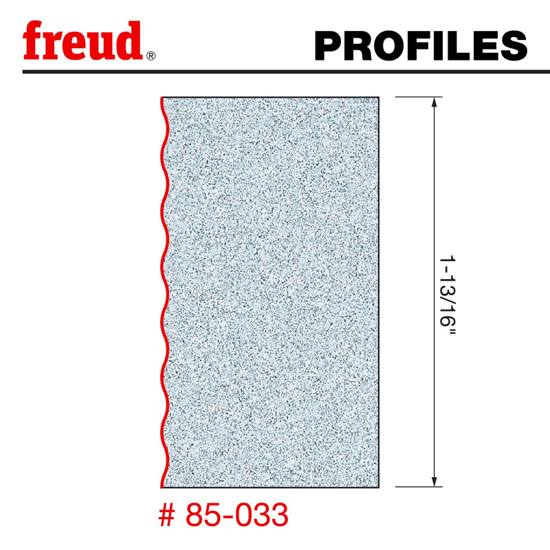 Freud 85-033: 5/8" (Dia.) Wavy Joint Bit with 1/2" Shank