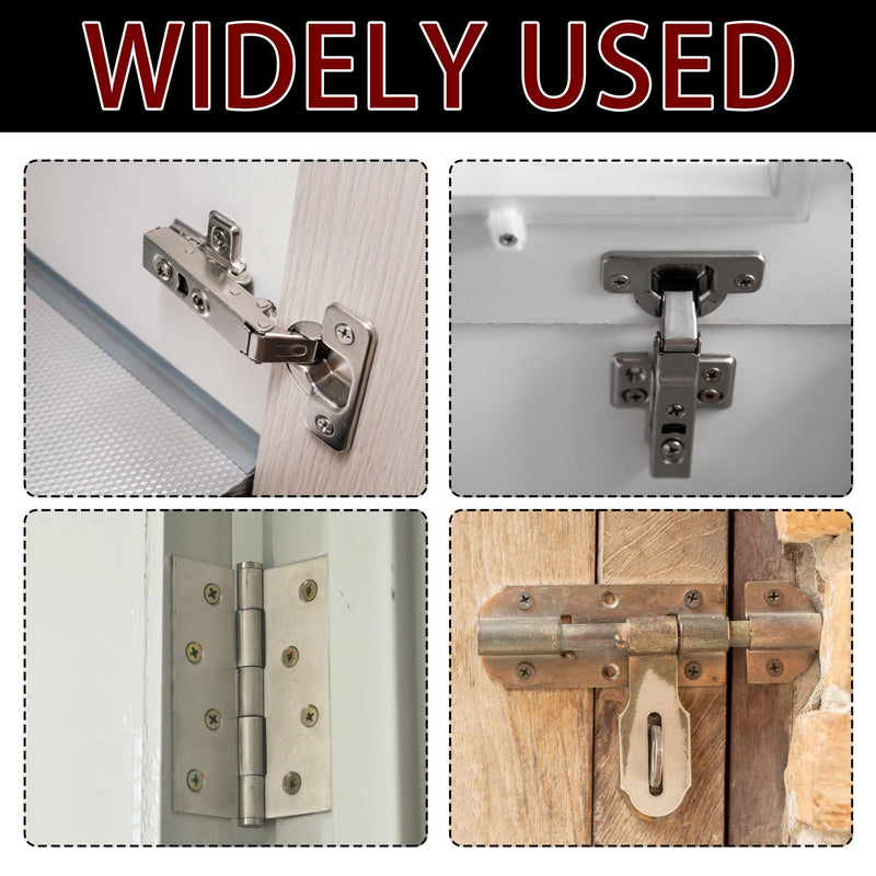 15 Pcs Wood Anchor Stripped Screw Hole Repair Kits-Door Hinge Hole Repair Kits Fit Screws Sizes #2 to #18-Adjustable Wall Anchors for Wood Door Drywall Hole Repair Normal Black 15