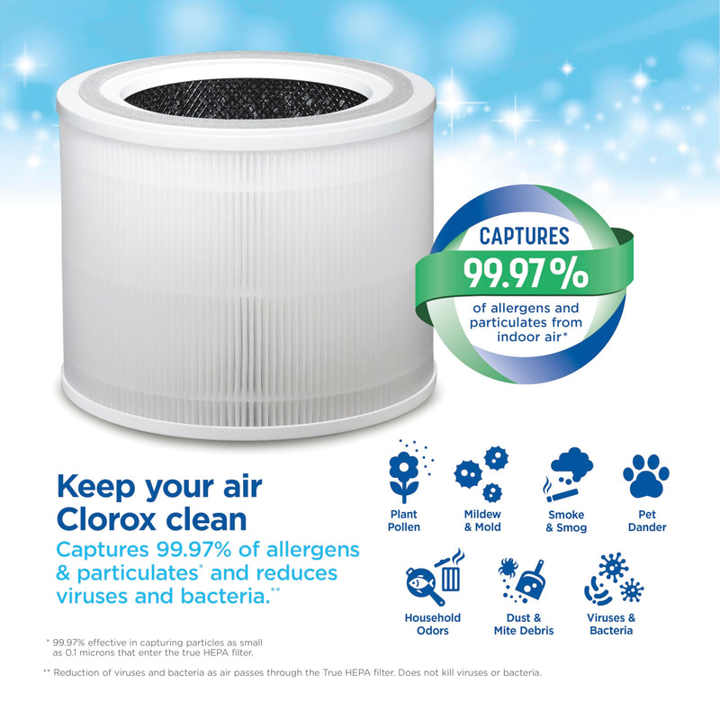 Clorox Medium Room Air Purifier True HEPA Replacement Filter