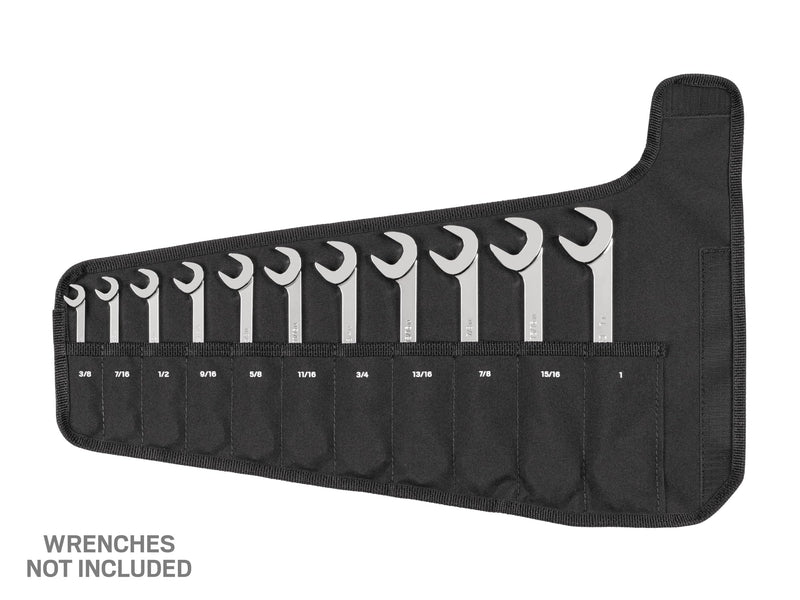 TEKTON 11-Tool Angle Head Wrench Pouch (Black, 3/8-1 in.) | OTP21105 11-Tool (inch)