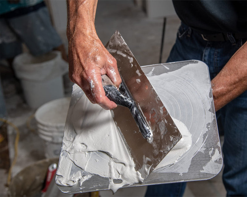 LEVEL5 12" x 4.75" FLEX Drywall Curved Trowel, 0.5MM Blade | Triple-Hardened Stainless Steel, High-Impact Handle | Sheetrock Gyprock Wall-Board Plasterboard | 4-988 12"