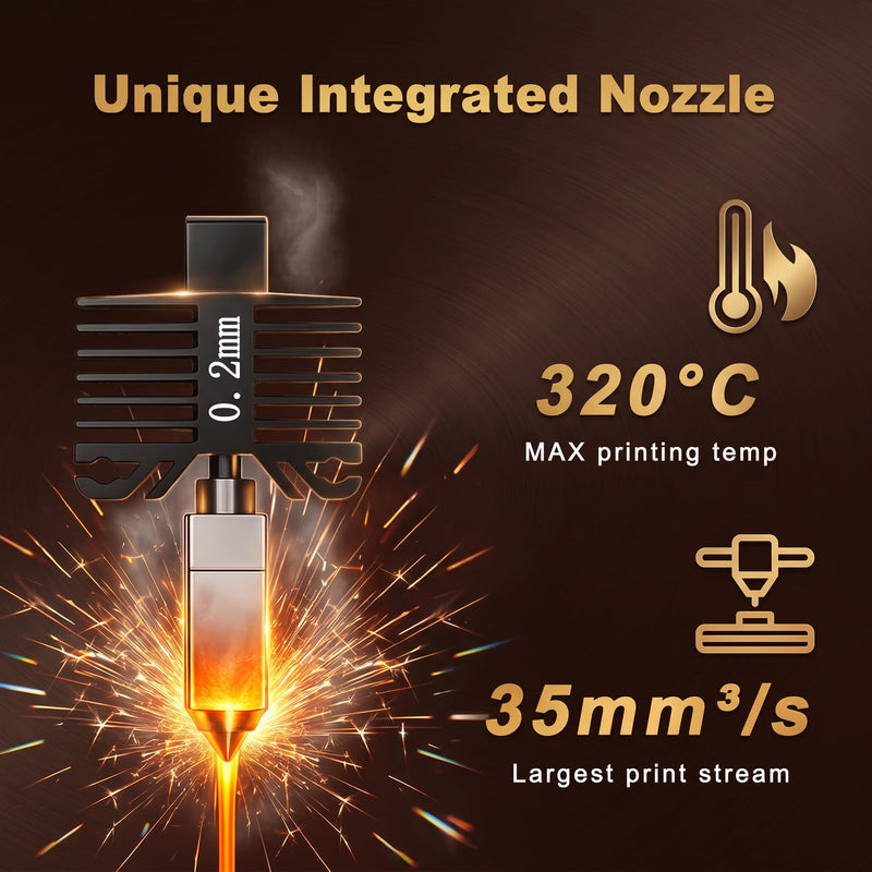 3PCS 0.6mm Integrated Hotend Nozzle for Bambu Lab P1P/P1S, Hardened Steel All-Metal Print Head, 300℃ High Temp, Built-in Thermistor & Ceramic Heater, High Precision Printing 3PCS