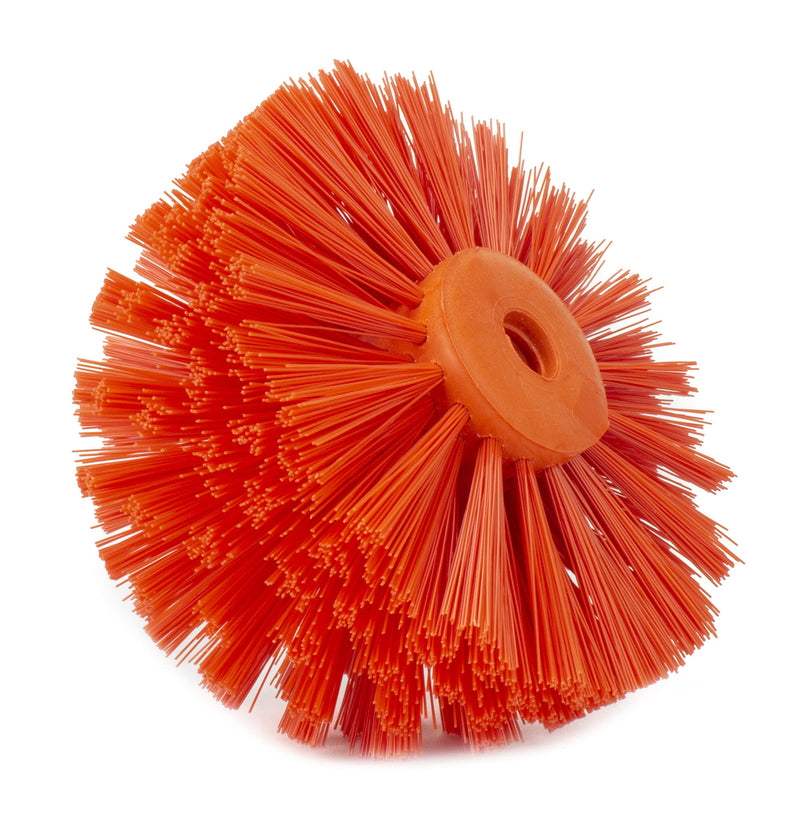 SPARTA Industrial Tank Brush Head Pipe Brush Head, Drain Brush with 3/4" Thread Hole (Handle Not Included) for Commercial Use, Plastic, 5.7 Inches, Orange 1