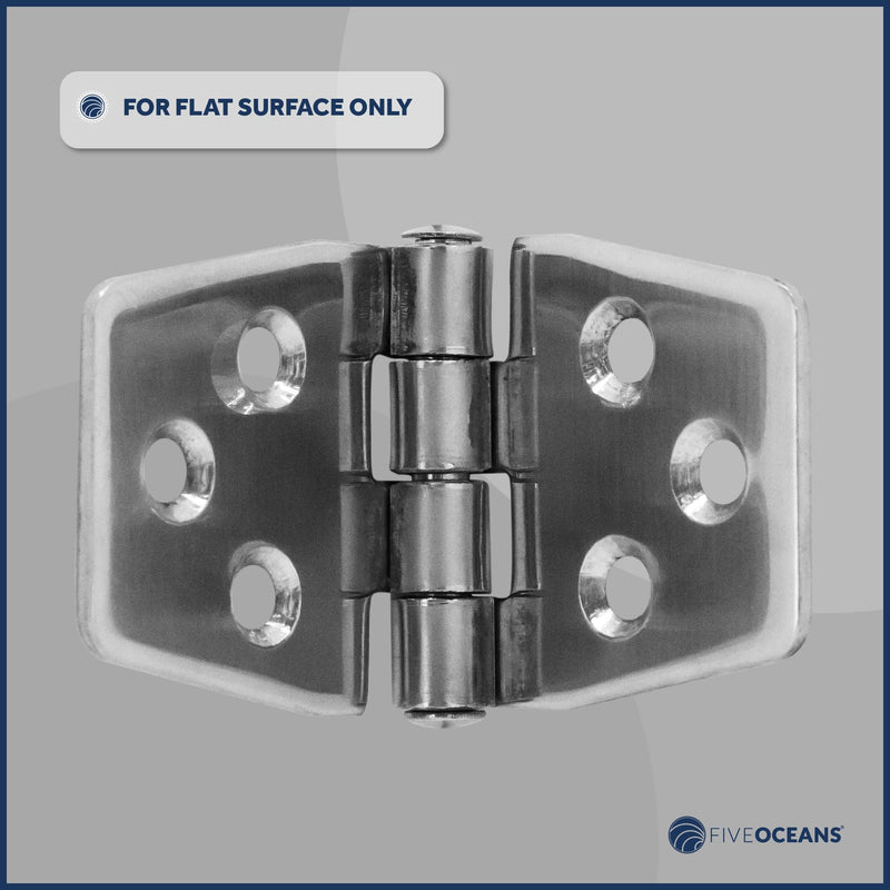 Five Oceans 316 Stainless Steel Hinges, Marine-Grade Boat Hatch Hinge 3-Inch x 1-9/16-Inch Pack of 2