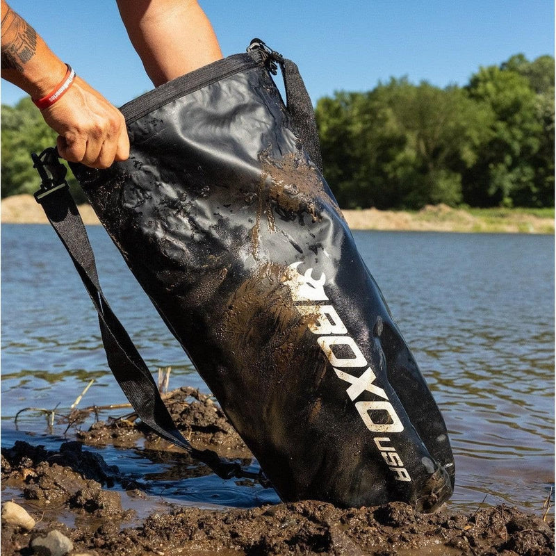 BOXO USA Waterproof Dry Bag - Keeps GearTools Dry - Lightweight 20L Storage, BLACK