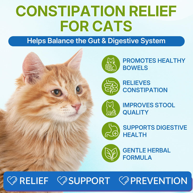 Flea and Tick Prevention for Cats for Natural Flea Defense + Cat Constipation Relief for Digestive Health Support Bundle, Multi-Care Solution