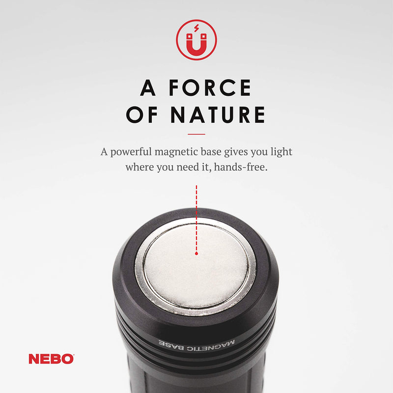 NEBO 300-Lumen LED Worklight Flashlight: Slyde+ Has a Strong Magnetic Base; Use as a Standard Flashlight or Slide to Open and Reveal the Best Work Light - Nebo 6525 300 Lumens