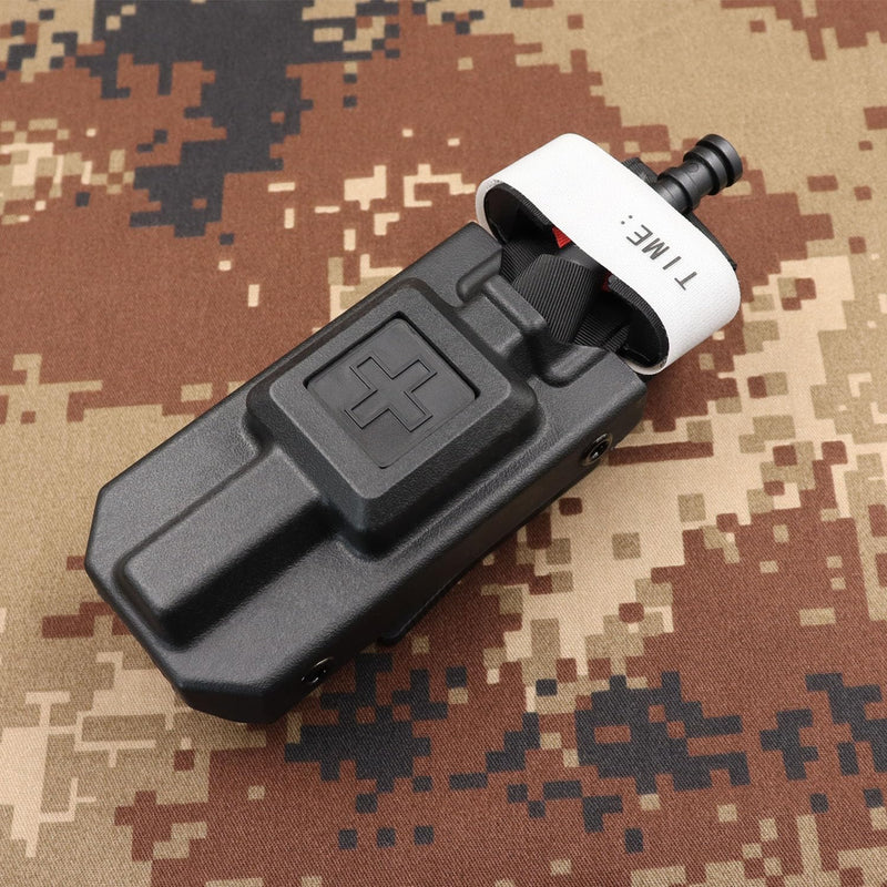 Tourniquet Holder, Tourniquet Case Compatibility with Tourniquet Gen 7, Adjustable Molle Tourniquet Pouch Mounting Adapter Fits up to a 2.3" Belt. (1 Pack) 1 Pack