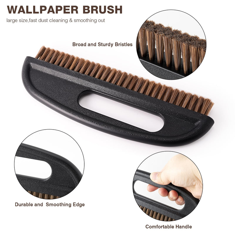 Gomake Wallpaper Smoothing Tool Wallpaper Brush Tools Kit with Felt Squeegee Craft Precision Knife for Paper Peel and Stick Wallpaper Car Wrap Vinyl Window Tint Film Wallpaper Adhesive (Kit 02) Kit 02