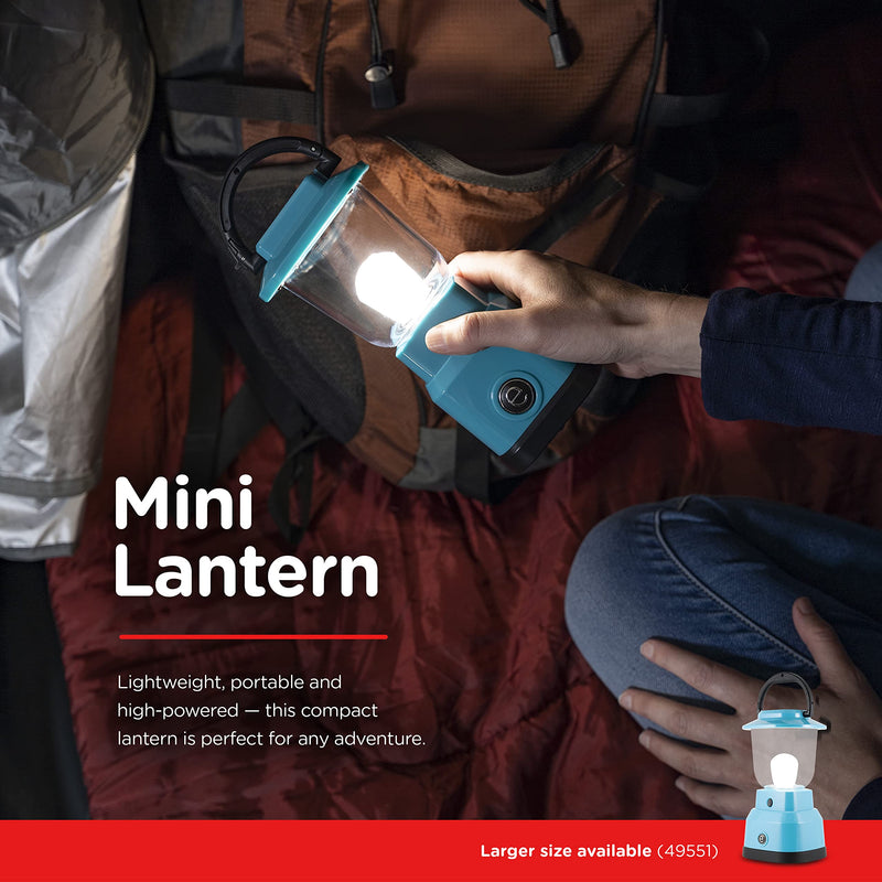 Enbrighten LED Mini Camping Lantern, Battery Powered, 200 Lumens, 40 Hour Runtime, 3 Modes, Night Light for Kids, Ideal for Hiking, Outdoors, Emergency, Snow, Hurricane and Storm Teal