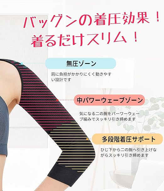 CtriLady Shoulder Supporter Arm Supporter Shapewear for Women Upper Arm Compression Compression Belt Upper Arm Shaper Stretchable (Black, M) - NewNest Australia
