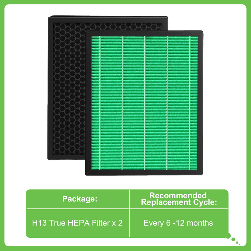 Airmega Max2 300 Filter Replacement, Compatible with Coway AIRMEGA Max2 300/300S Air Purifiers, True HEPA & Activated Carbon Filter, Part#AP-1515-FP, 1Set 1