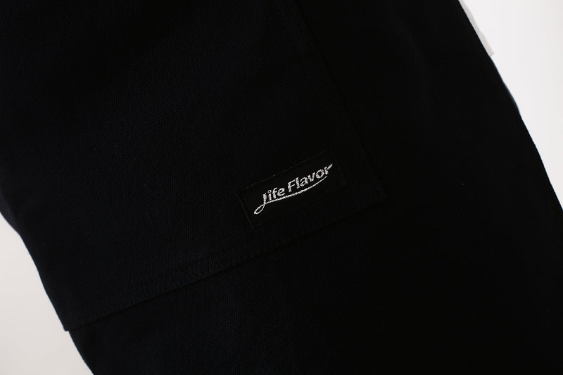 Heavy Duty Canvas Work Apron,Tool Pockets, Back Straps Adjustable（black） Black