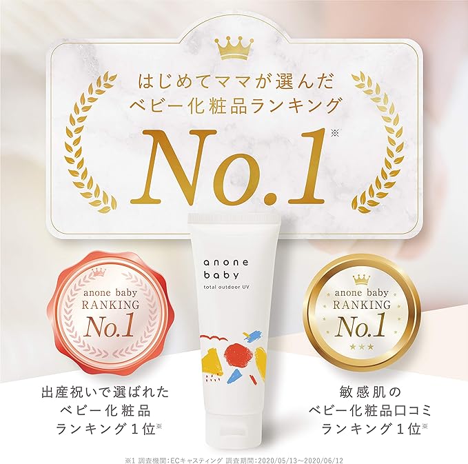 Sunscreen, Total Outdoor UV [Cream, Hypoallergenic, Ultraviolet Ray, Baby Insect Repellent, SPF20 PA++], Anone Baby, 1.8 oz (50 g) per pack - NewNest Australia