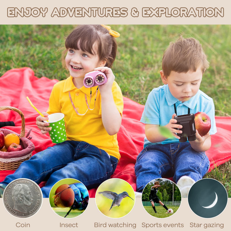 Andonstar AD122 Kids Microscope&Telescope Double Lens, Portable Handheld Microscope Binoculars, Digital Camera&Video Microscope Kit for Kids, 2" LCD Black, Windows/Mac Compatible, SD Card Included