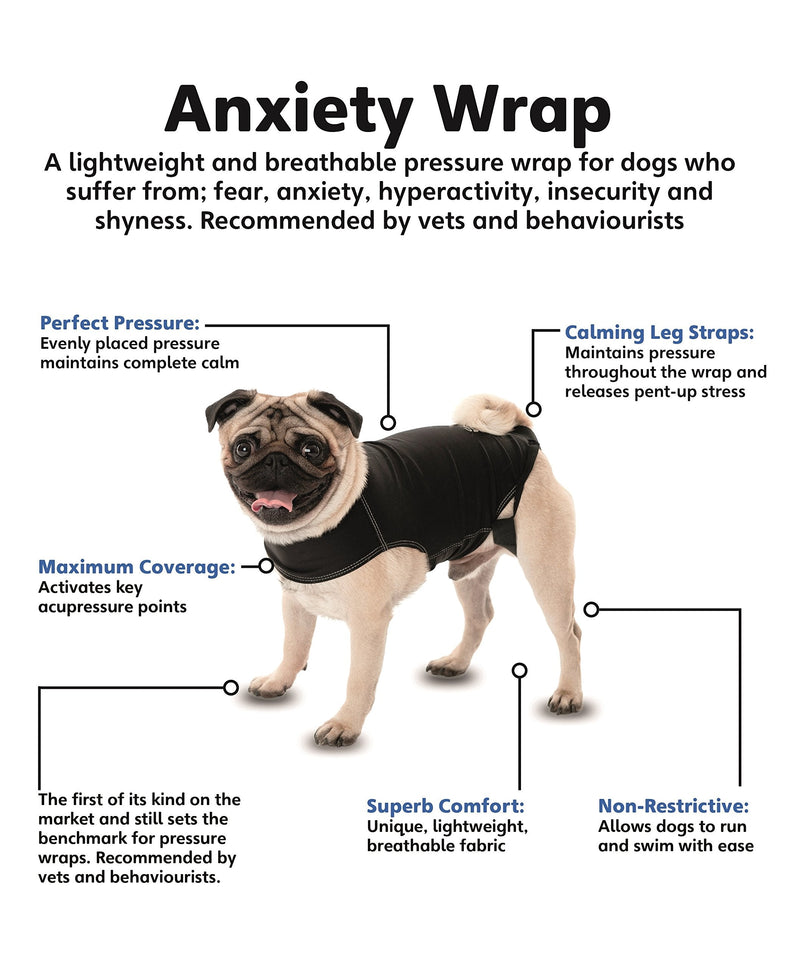 Company of Animals Anxiety Wrap, Black, Toy Sized - PawsPlanet Australia