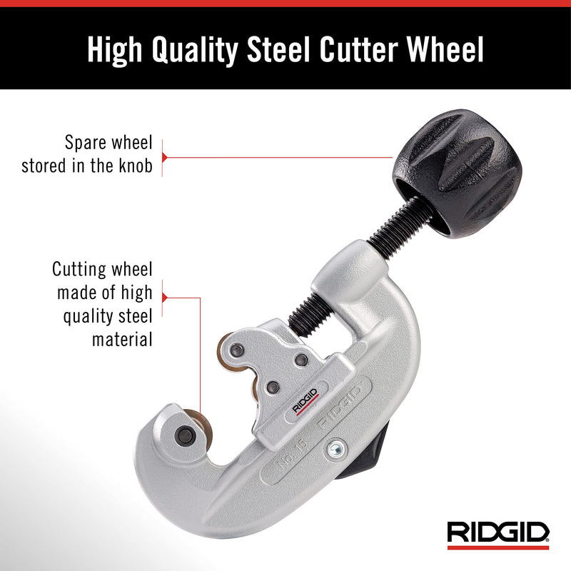 Ridgid 32920 model 15 Screw Feed Tubing Cutter, 3/16" To 1-1/8" Tube Cutter Small
