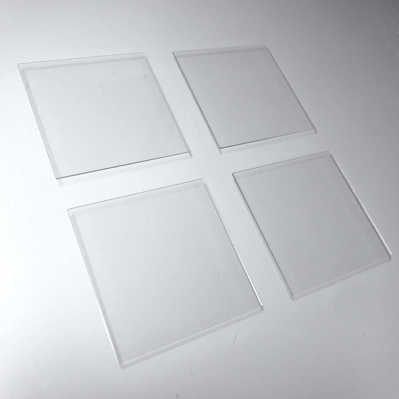 Alpha Nanotech UV Quartz Plates (4 pcs, 50 mm x 50 mm x 1 mm, UV-Grade) UV-Vis Grade, 50 x 50 x 1 mm