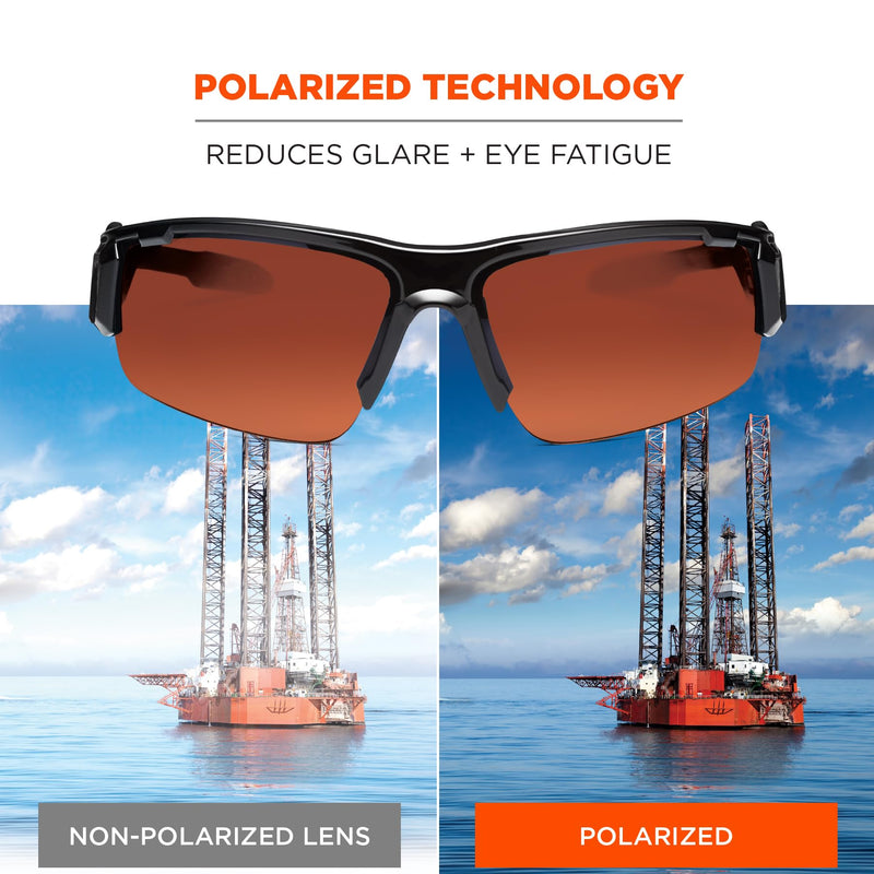 Ergodyne Skullerz DAGR Polarized Safety Sunglasses Copper Lens