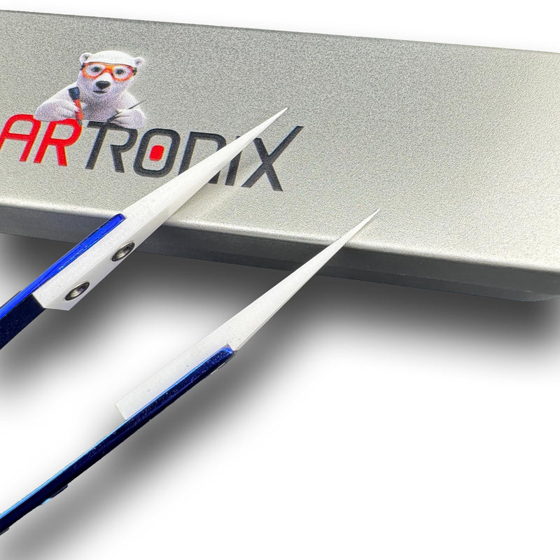 Ceramic Precision Tweezers – ESD Safe Anti-Static, Ultra Sharp Tip for Micro Soldering, Electronics Repair, Jewelry & Hobby Work