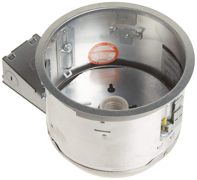 HALO E27RICAT E26 Series Recessed Lighting Shallow Remodel Insulation Contact Rated Air-Tite Housing, 6", Aluminum 6 in.
