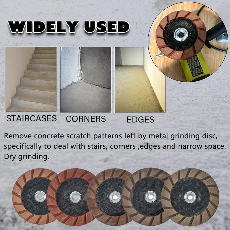 7 inch Ceramic Bond Edge Cup Grinding Wheel,5/8"-11 Arbor for Concrete Smoothing Polishing with Handheld Grinder,200 Grit 7" 200 Grit