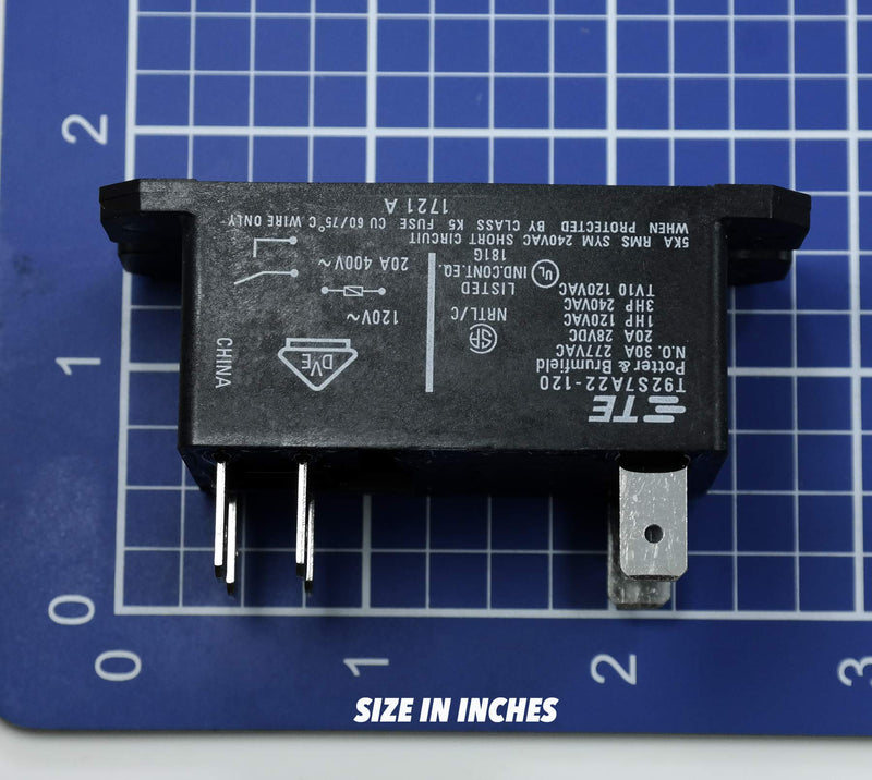 Potter & Brumfield T92S7A22-120 DPST 30A 115V Pool & Spa Coil RelayQ