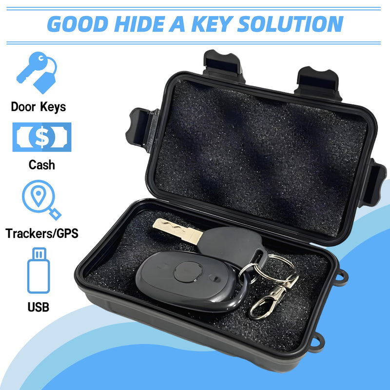 2 Pcs Magnetic Key Holders Under Car, Hide Key Magnetic Box for Storage Key Indoors, Outdoors, Waterproof Hider Key on The Bottom of Car 2 PCS
