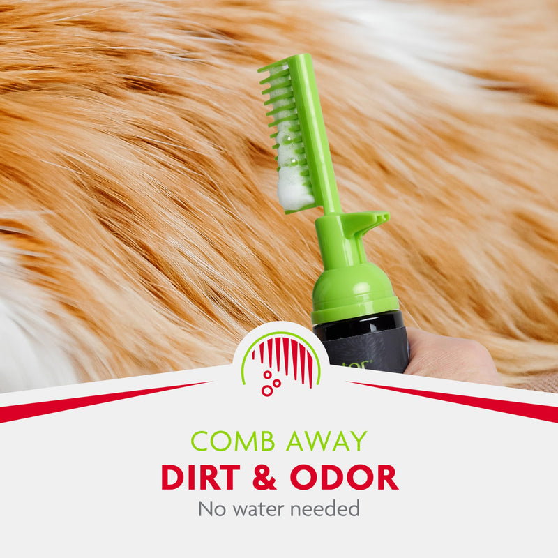 FURminator Tub-Free Deshedding Foam Comb, 3 Ounces, Grooming Comb for Cats Helps Freshen Coat and Reduce Odors with No Rinsing - PawsPlanet Australia