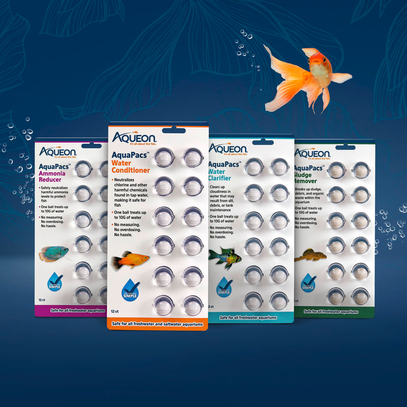 Aqueon AquaPacs Water Conditioner 12 Pack, 10 Gallon