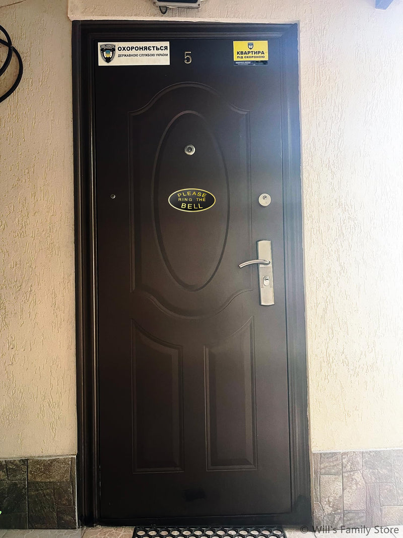 Please Ring the Bell Aluminium Doorbell Sign Self-adhesive Black and Golden 5.5x2.7 inch Black&Golden Aluminium with tape