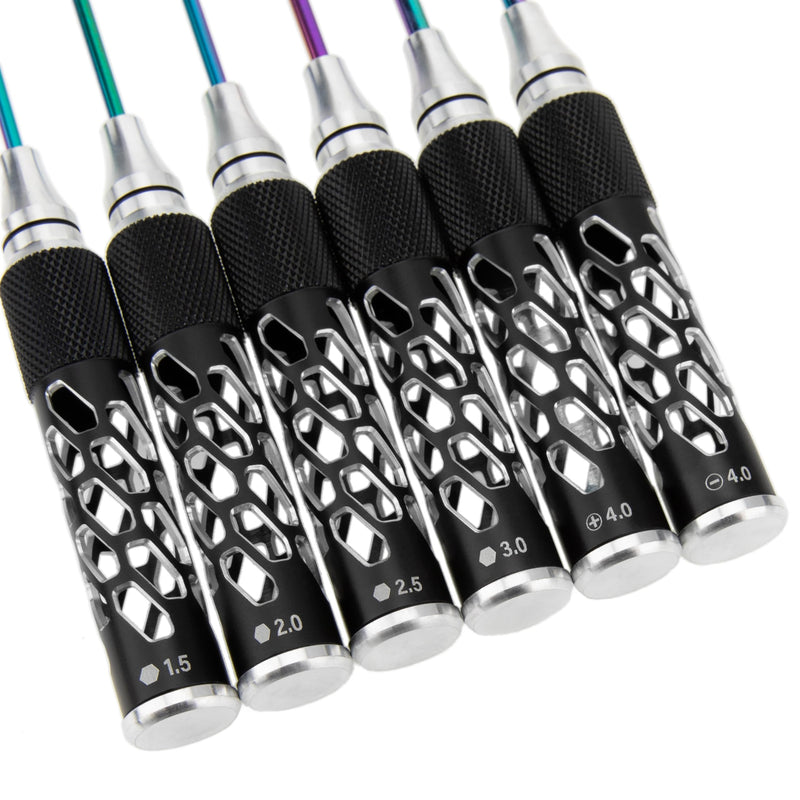 MEUS RACING RC Hex Screwdriver Phillips Screwdriver Slotted Screwdriver Tool Set for 1/6 1/8 1/10 SCX6 SCX10 TRX4 RC Crawler Car (Type D) Type D