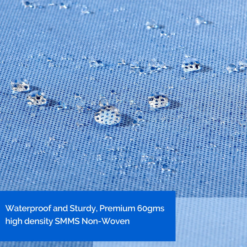 JMU Autoclave CSR Sterilization Wrap 12"x12" 50pcs SMMS Non-Woven,Sterilization with Steam & EO, 60g Blue Non-Sterile Pads 12" x 12" 50