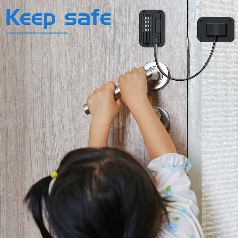 Zhengmy 4 Pcs Refrigerator Locks, Cabinet Locks with Combination, Heavy Duty Fridge Lock with 4 Digit Code for Kids Adults, Child Proof Fridge Lock, Drawers, Closets, Windows, Easy Install(Black) Black