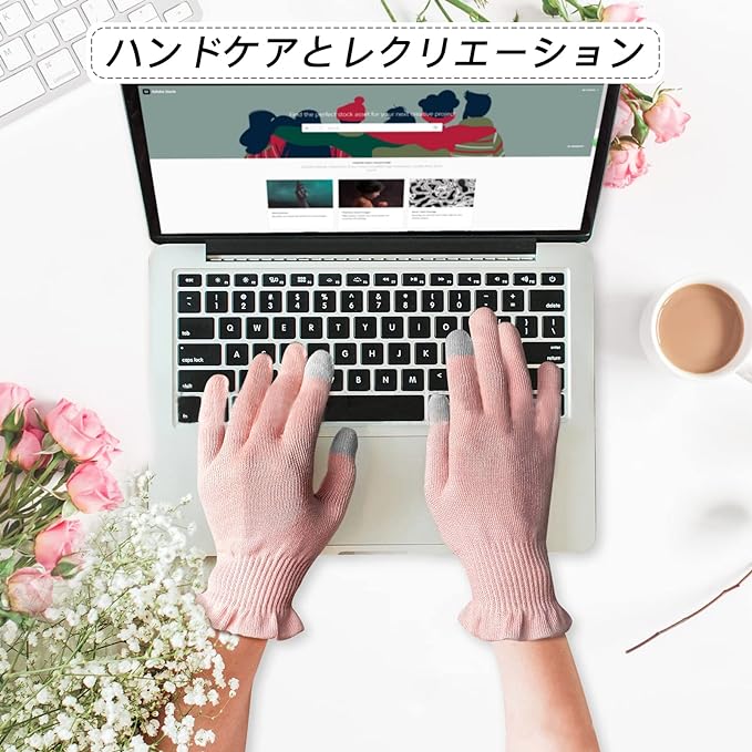 Donfri Touch Screen Moisturizing Gloves, 100% Cotton, Sleep Gloves, Night Protection, Atopic Gloves, Rough Handcare, Smartphone Compatible, Eczema, Cracked Palm, Skin-Friendly, Comfortable to Use (1 Pair Pack) S) - NewNest Australia
