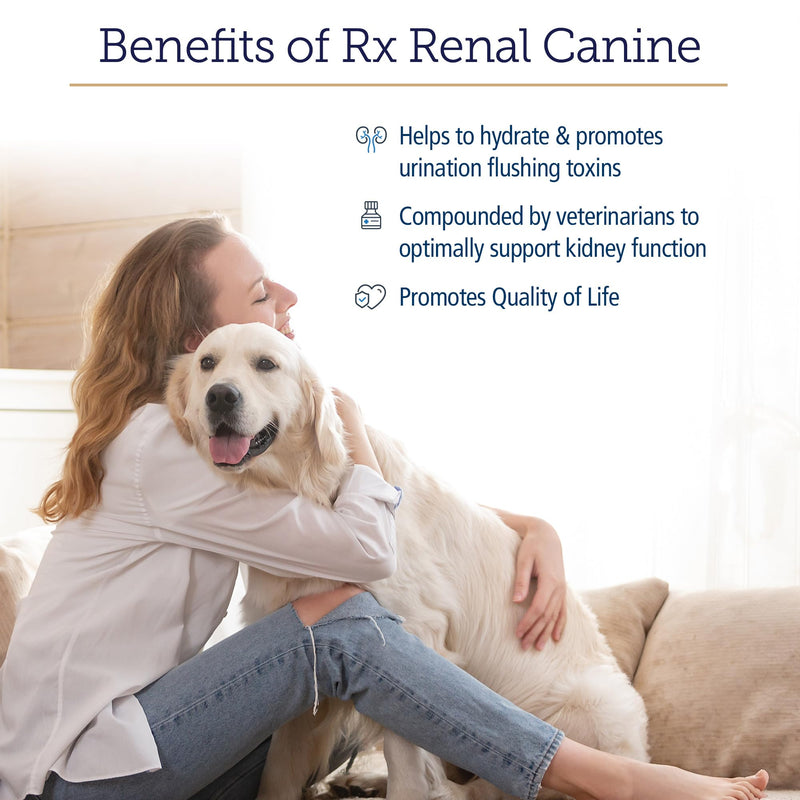 Rx Vitamins Rx Renal Canine Kidney Support for Dogs - Milk Thistle Extract, Green Tea, & Cordyceps Capsules for Dogs - Dog Kidney Support Supplement - 120 ct New Label