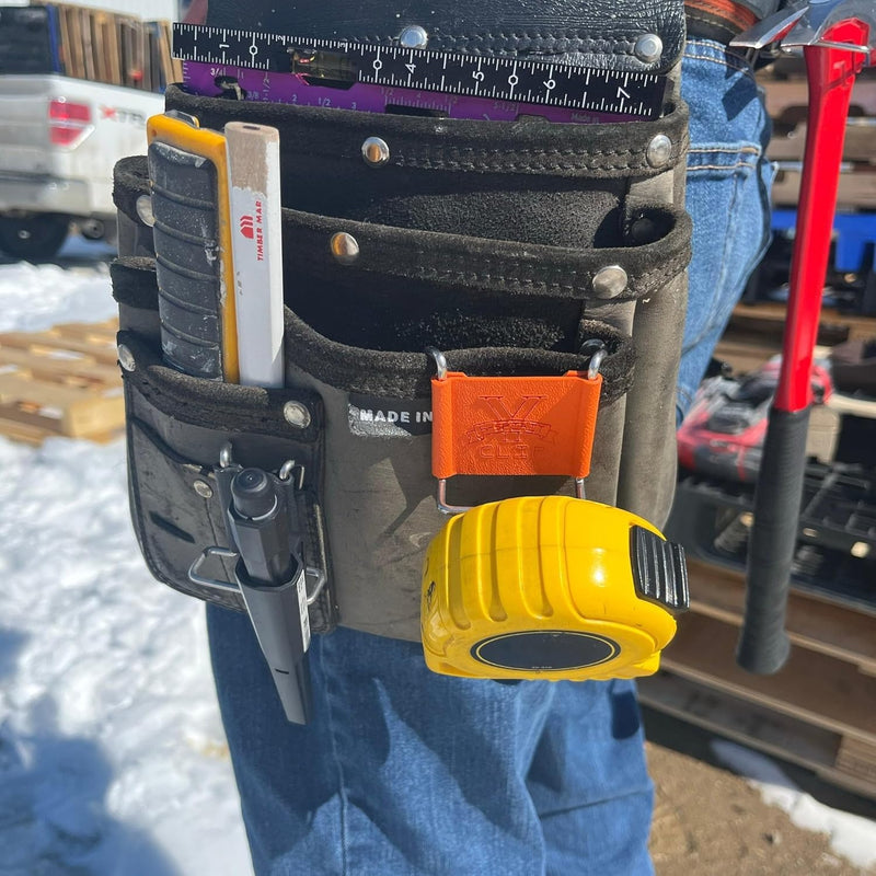 YM Carpenter MK2 Y-Clip Toolbelt Attachment - Add-On Storage Clips for Tool Belts, Holds Tape Measure, Hammer, Impact Driver, Nail Gun – Durable Universal Fit Black